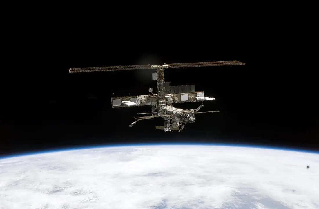 The International Space Station above Earth