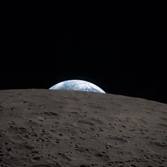 Earth setting behind the Moon, photographed by the Artemis II crew (NASA)